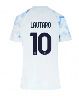 Inter Milan Lautaro Martinez #10 Maglia Gara Trasferta Repliche 2025-26 Donna Maniche Corte